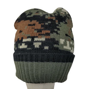 Unbranded Men's Knit Digital Camo Beanie Hat Fleece Lined 100% Acrylic